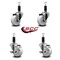 Service Caster 3'' SS Nylon Wheel Swivel 1-1/8'' Expanding Stem Caster Set 2 Brakes, 4PK SCC-SSEX20S314-NYS-2-TLB-2-118 - alternate 3